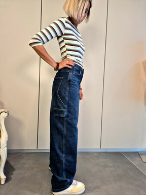 Jeans cargo sabbiati