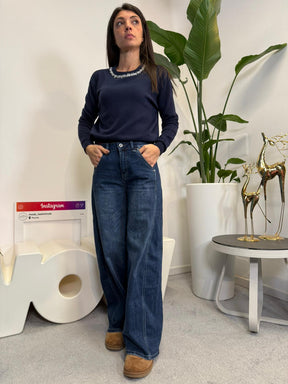 Jeans baloon banda laterale