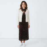 Cardigan crop chiusura due bottoni