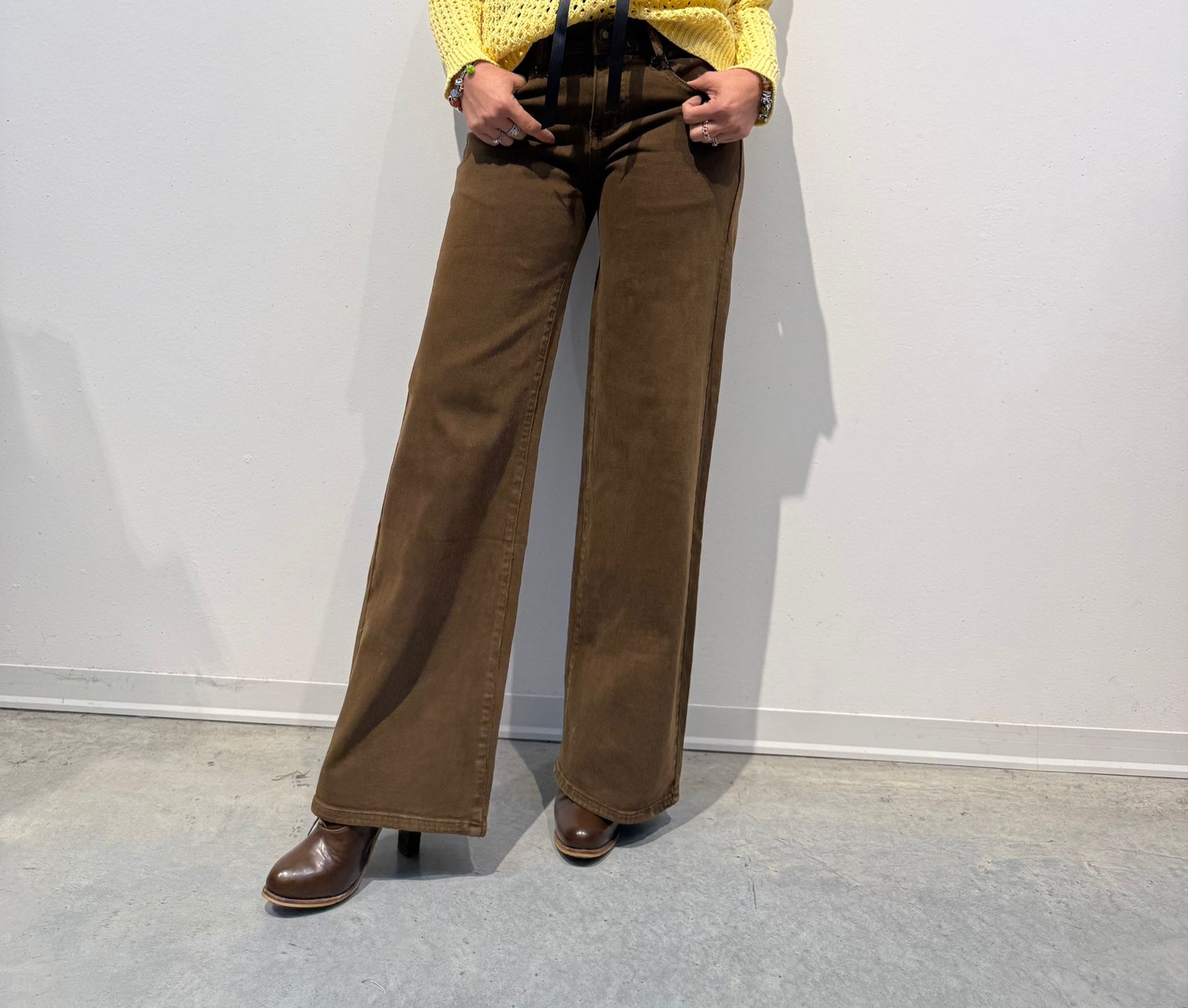 Jeans marroni foulard