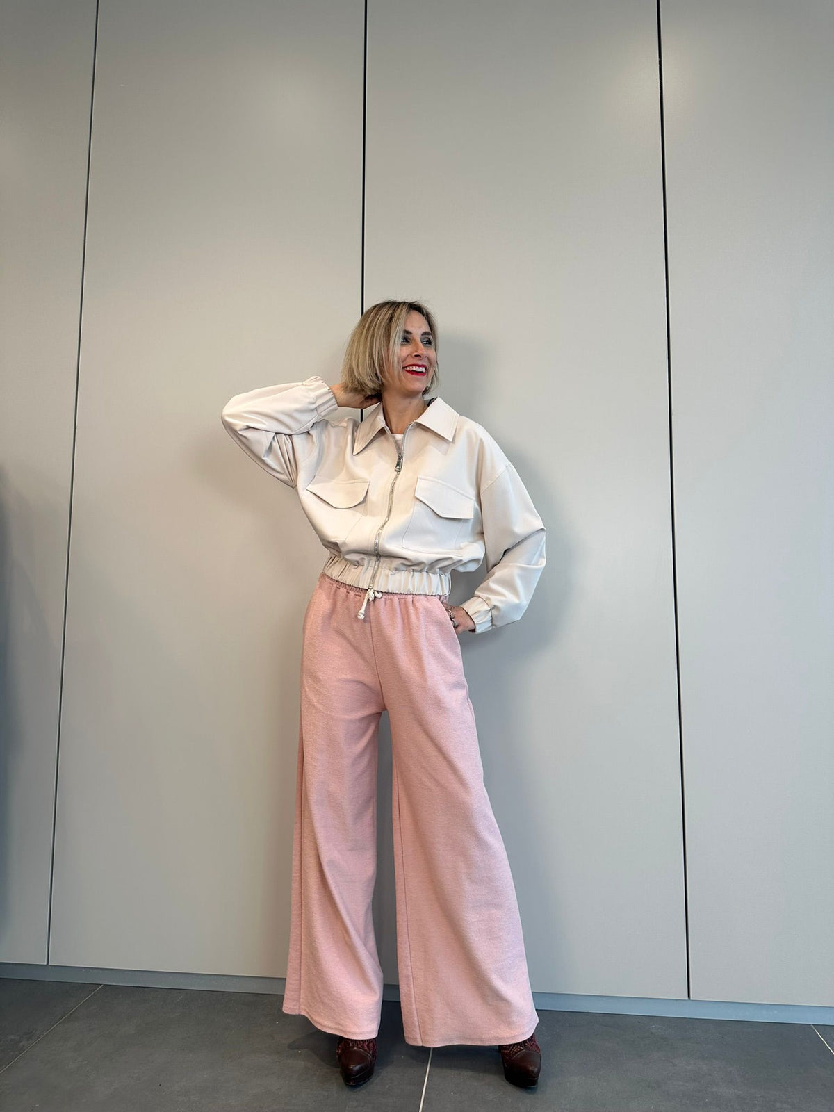 Giacca crop zip