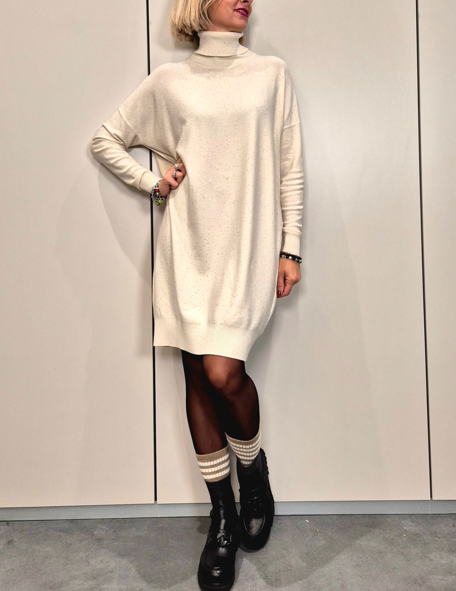 Maxi maglia/dress paillettes