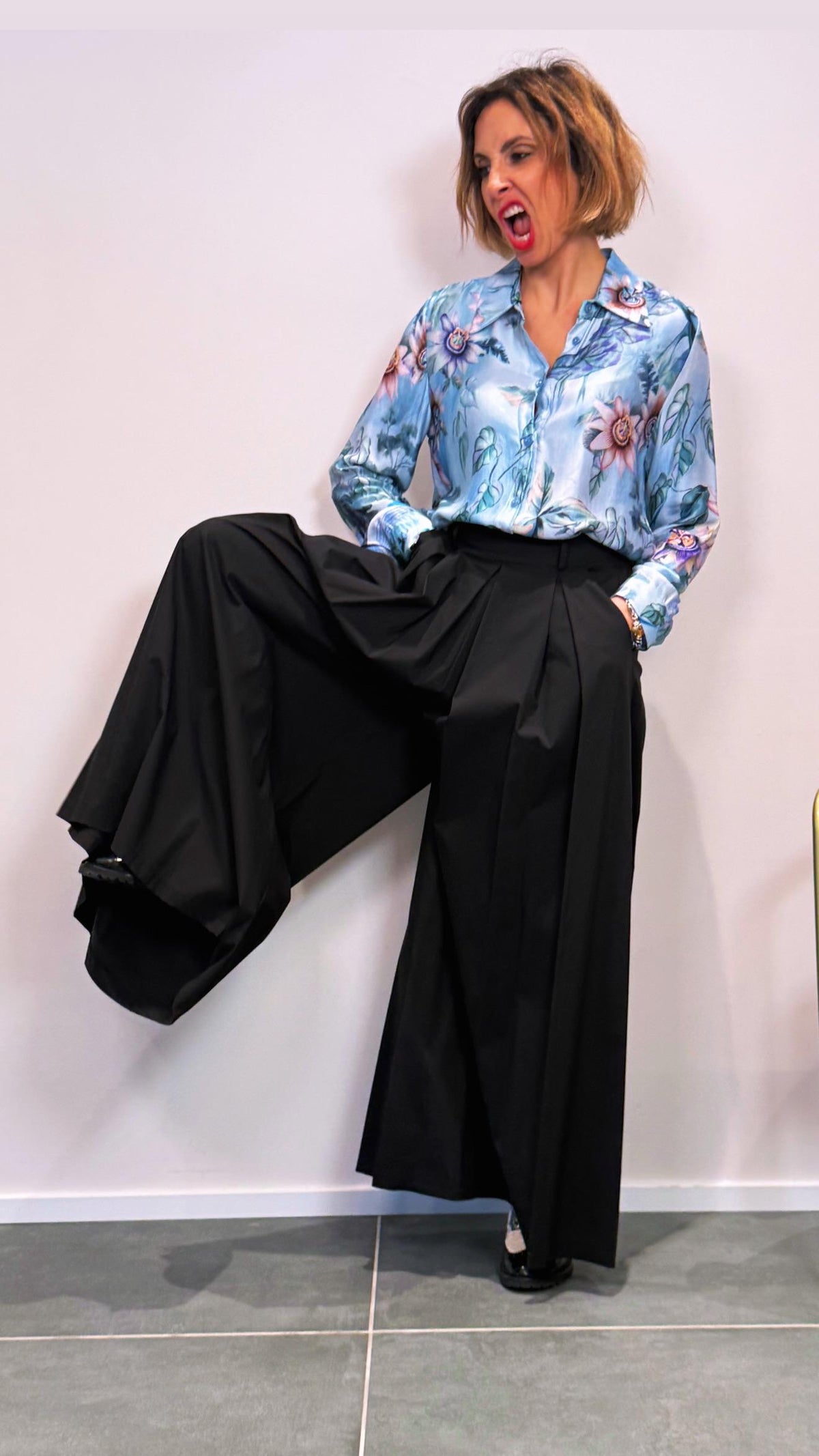 Pantaloni pantagonna passanti