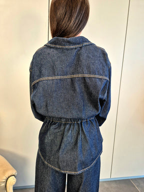 Giacca denim fiocco
