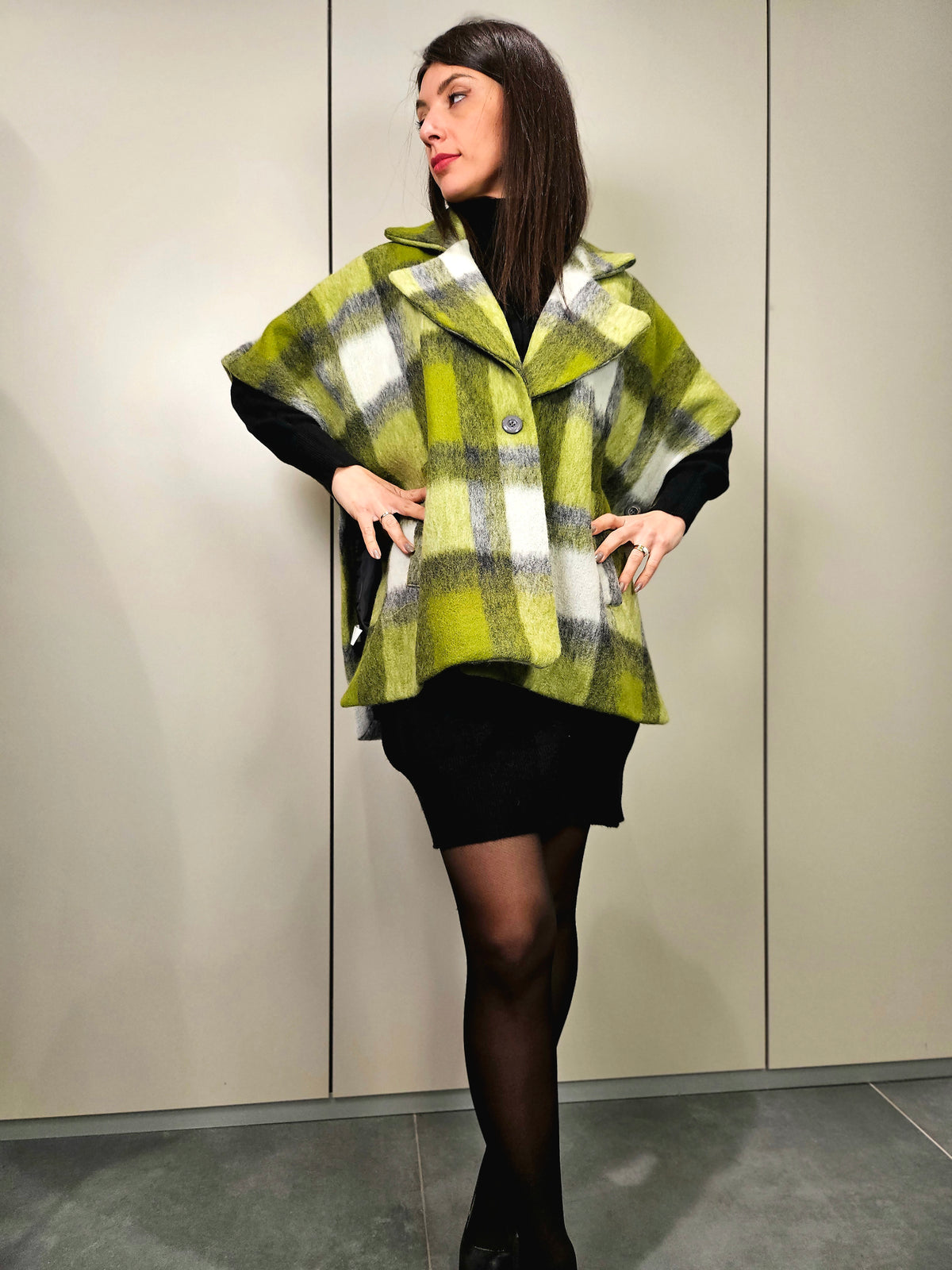 Poncho mantella verde