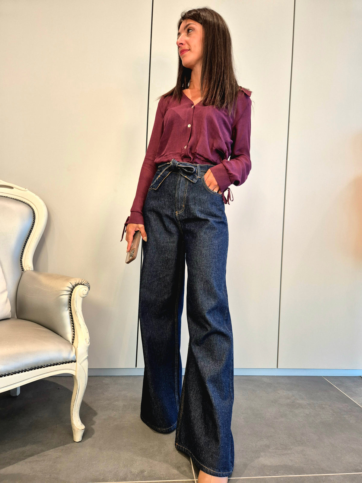 Jeans fiocco