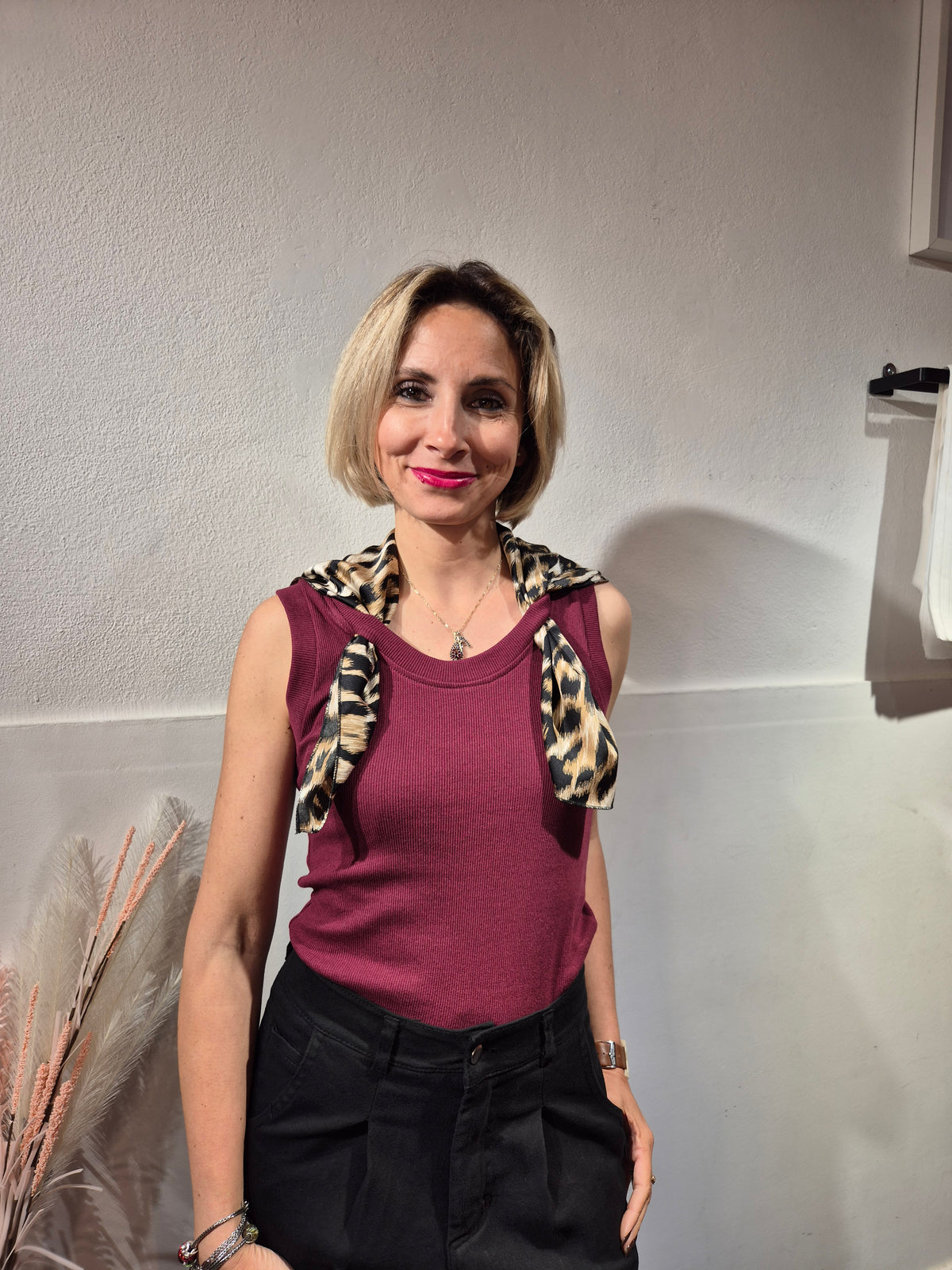 Canotta foulard maculato