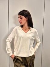 Maglia micro paillettes scollo V