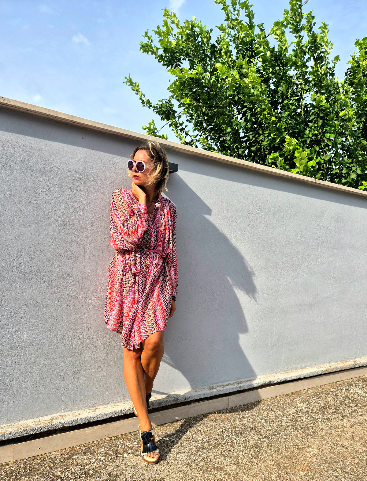 Maxi cardigan/dress zig zag