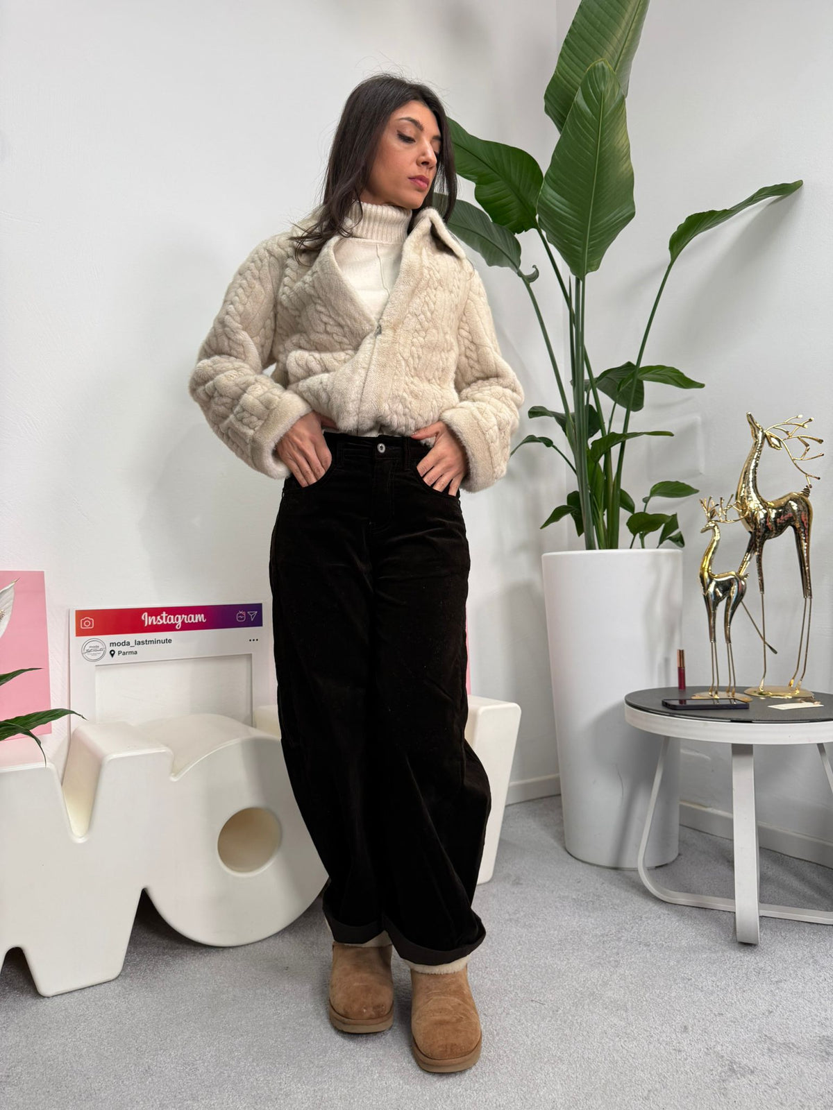 Pantalone velluto baloon