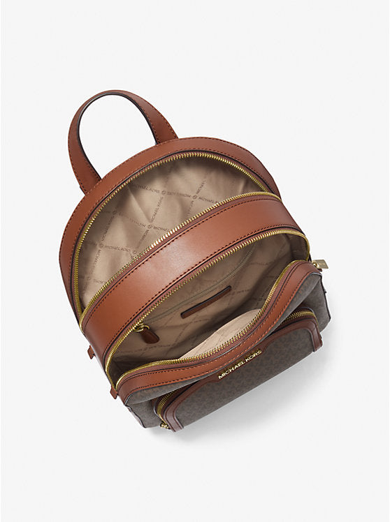 MICHAEL KORS Zaino medio monogram MARRONE