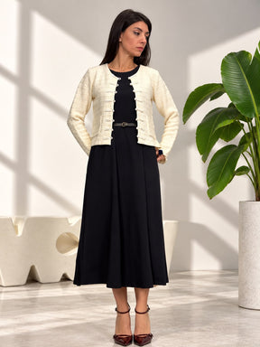 Cardigan alamari raso