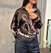 Camicia damascata raso