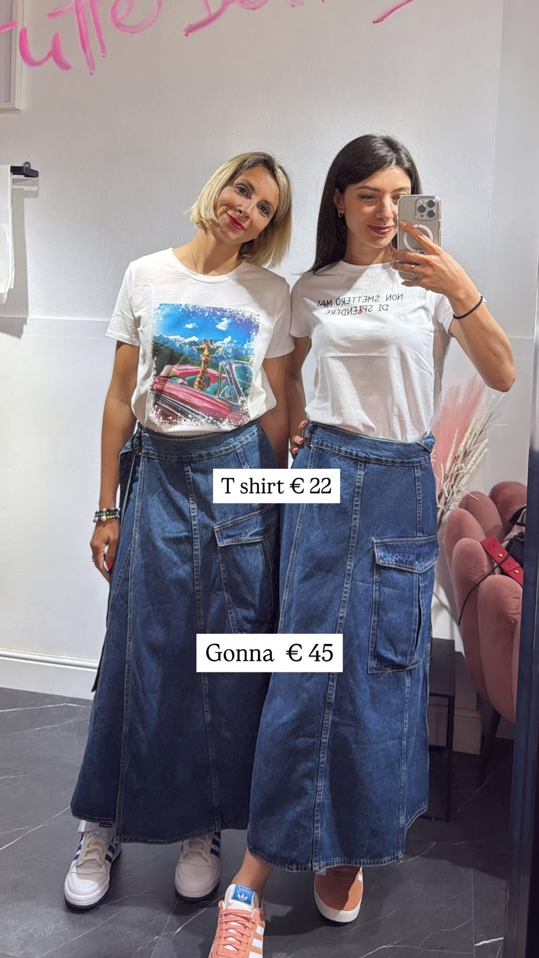 Gonna denim portafoglio