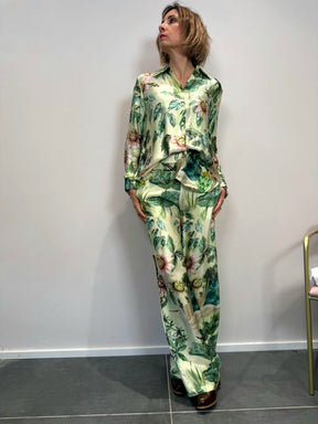 Pantaloni raso passiflora