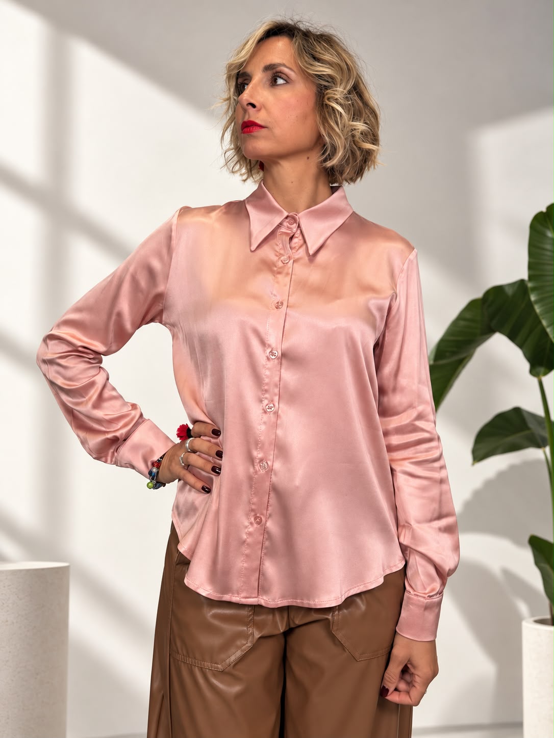 Camicia raso collo lancia
