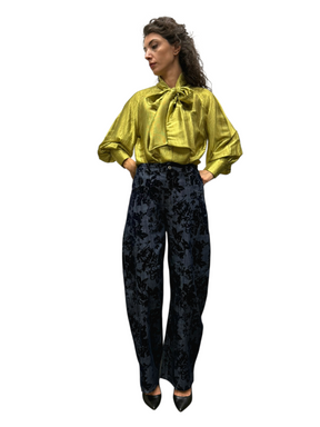 Jeans balloon applicazioni scamosciate