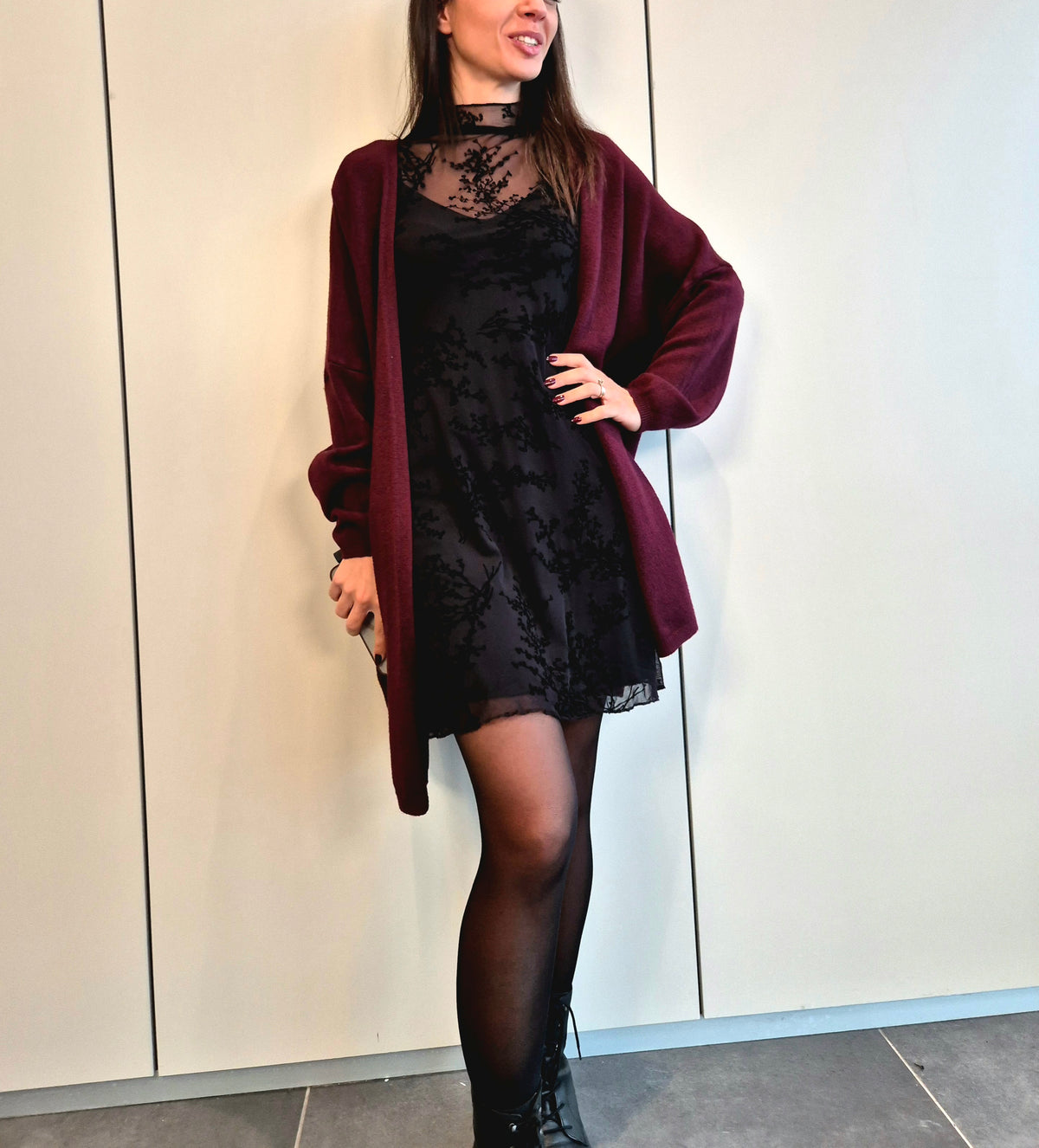 Cardigan lungo basic