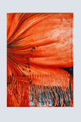 Q2 sciarpa con stampa di fiori d'arancio