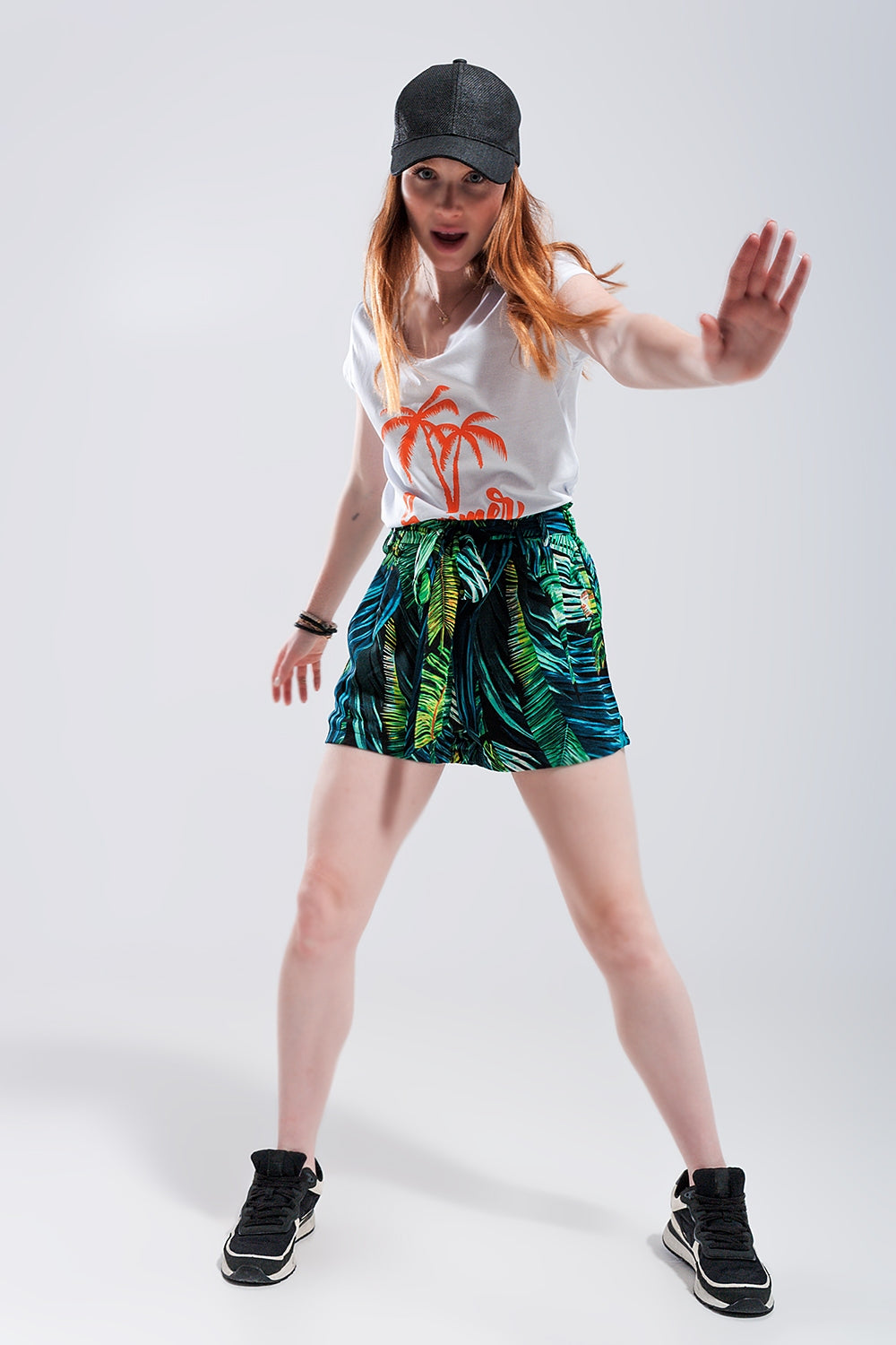 Summer Vibes T shirt bianca con stampa