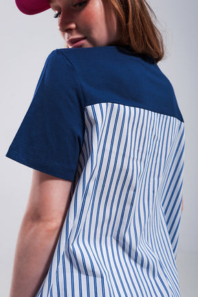 T shirt doppio design in blu