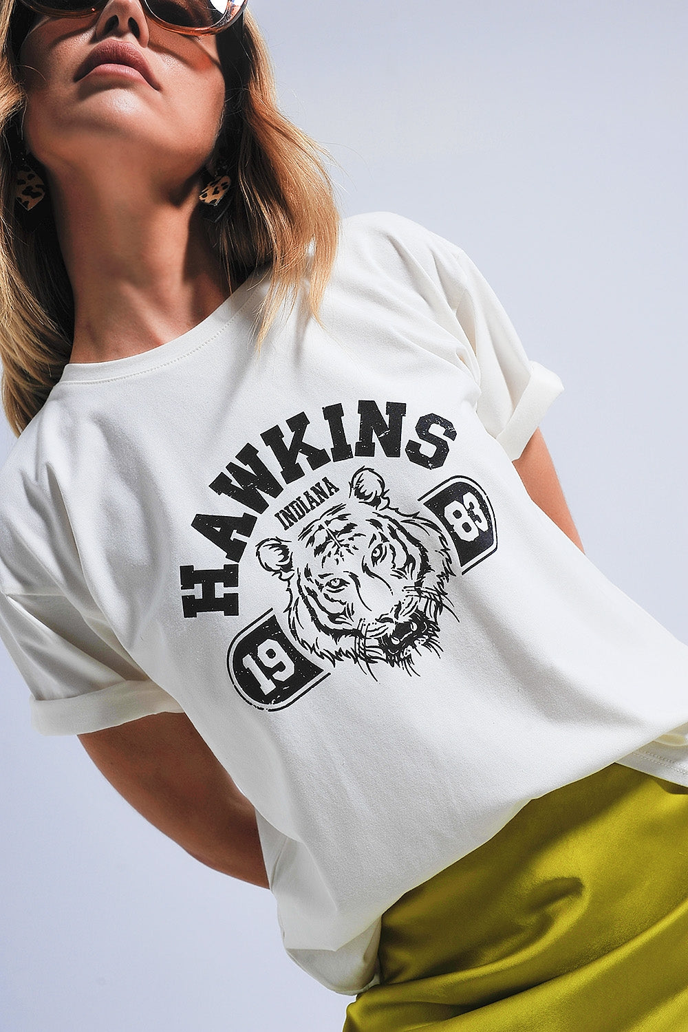 Q2 Tiger Hawkins t-shirt a maniche corte