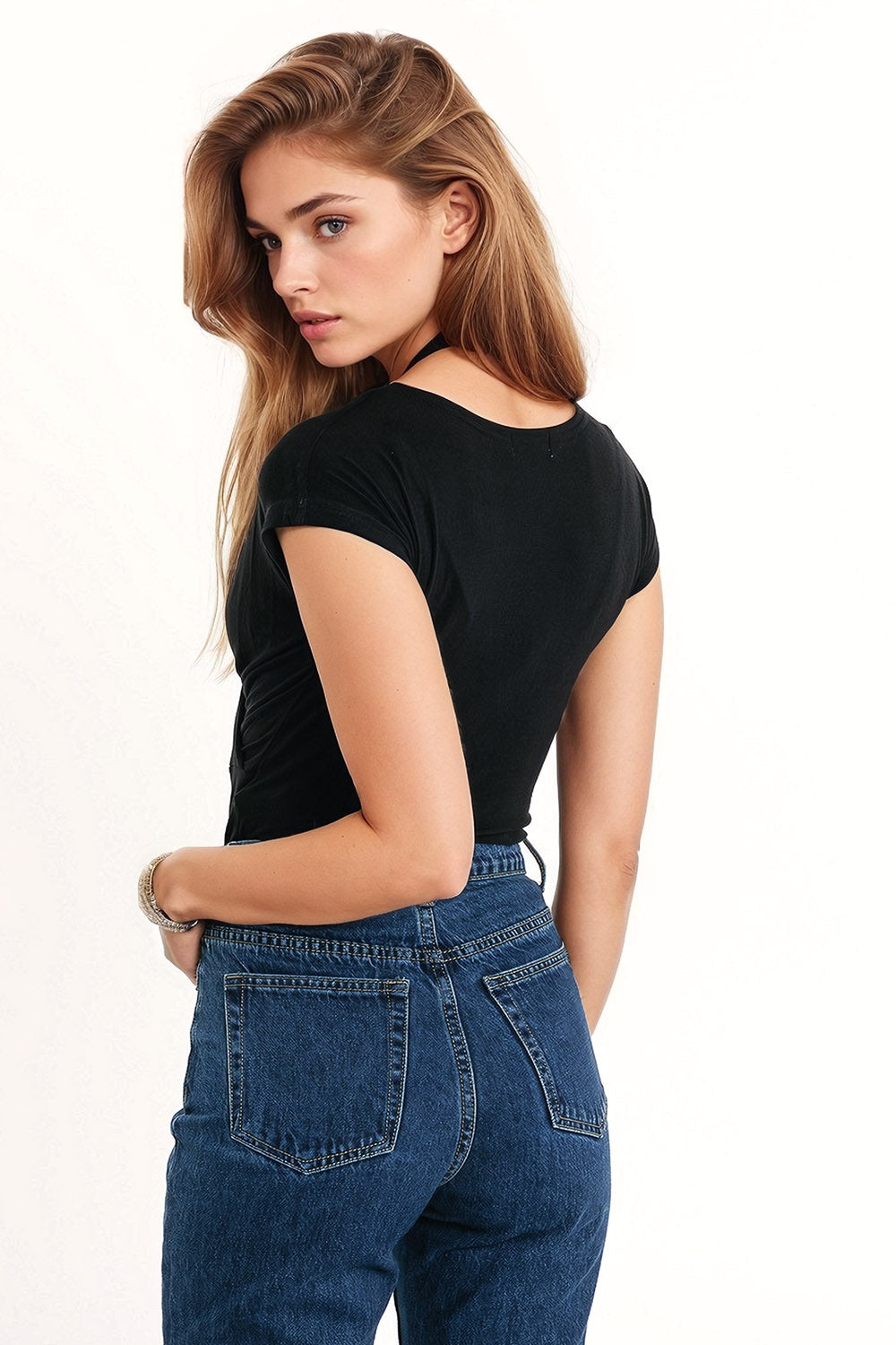 top donna maniche a e scollo a v camicetta a maniche top donna maniche a e scollo a v camicetta a maniche