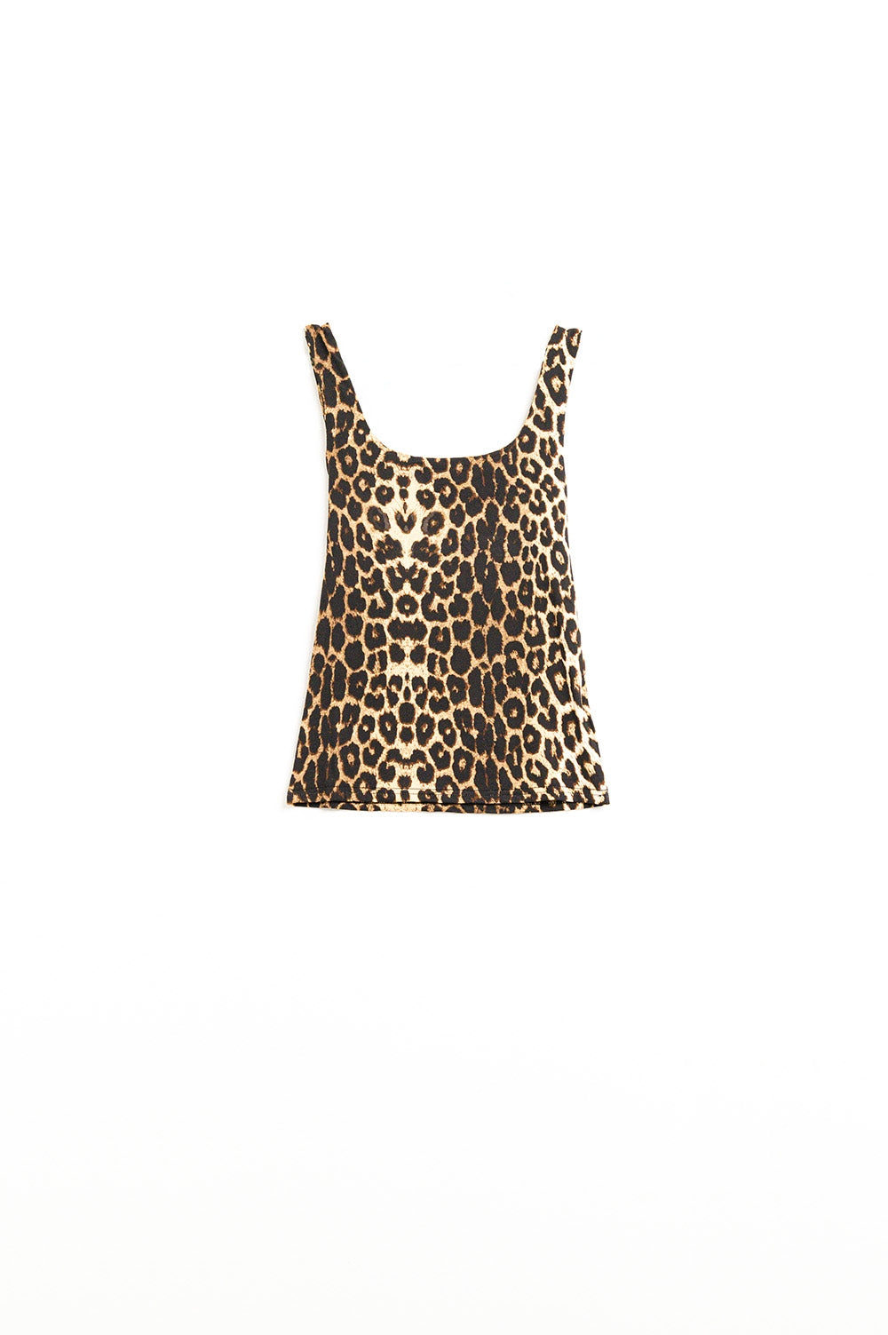 Top in spandex con stampa leopardo