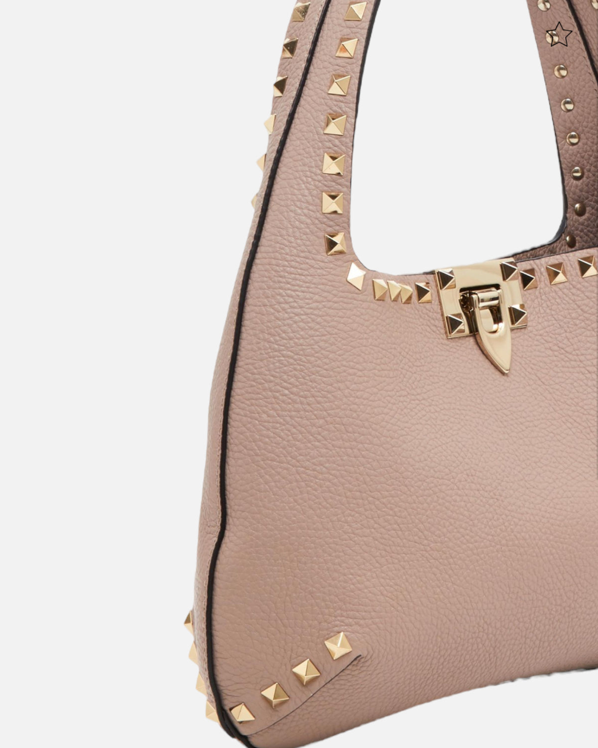 VALENTINO Borsa rosa cipria grande a spalla HOBO