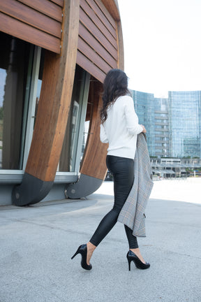 METIS GLAM Jeggings neri effetto spalmato