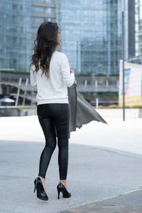 METIS GLAM Jeggings neri effetto spalmato