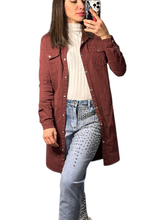 METIS GLAM- Maxi camicia MARSALA