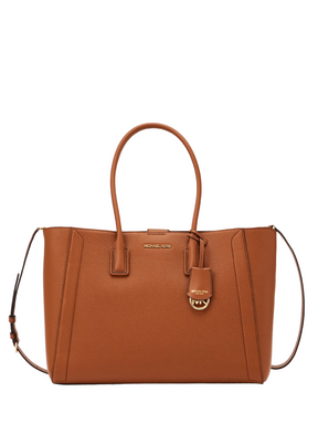 MICHAEL KORS Borsa shopper 3 in 1 brown monogram con porta PC
