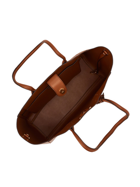 MICHAEL KORS Borsa shopper 3 in 1 brown monogram con porta PC