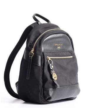 NANNINI Zaino Liberty Nero tessuto e pelle